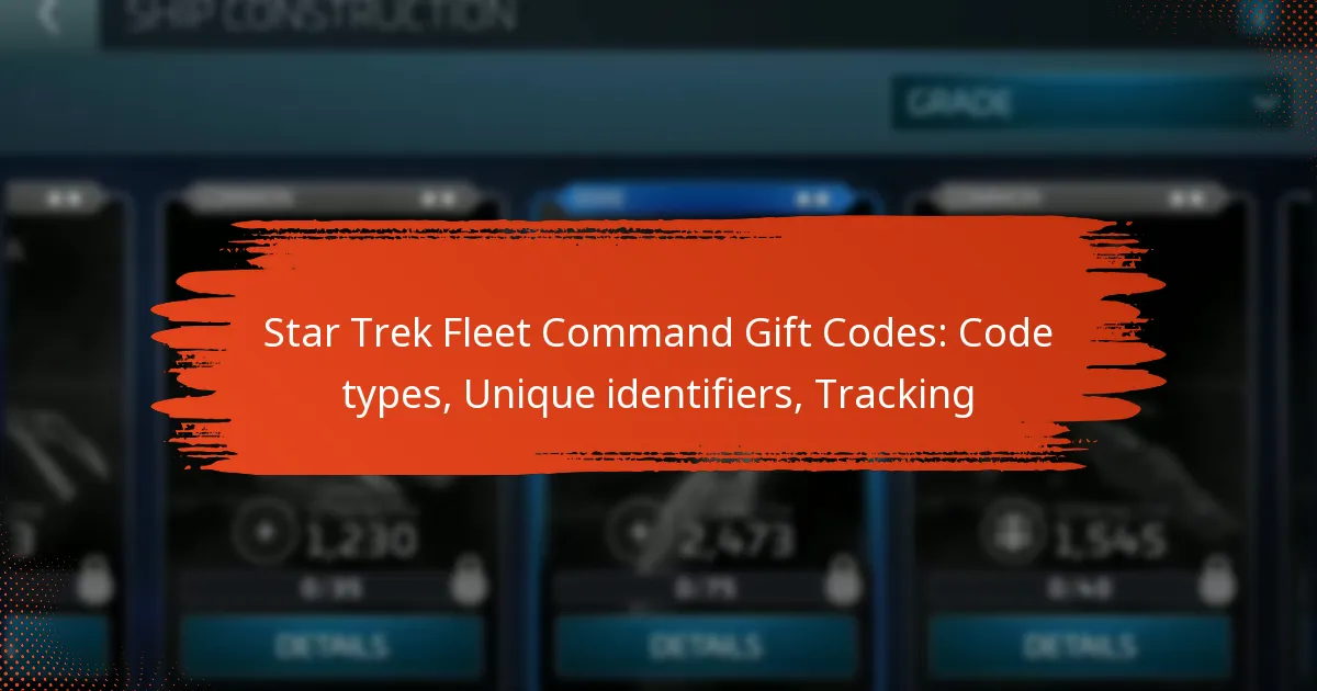 Star Trek Fleet Command Gift Codes: Code types, Unique identifiers, Tracking