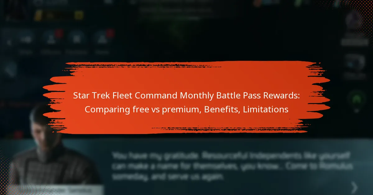 Star Trek Fleet Command Monthly Battle Pass Rewards: Comparing free vs premium, Benefits, Limitations