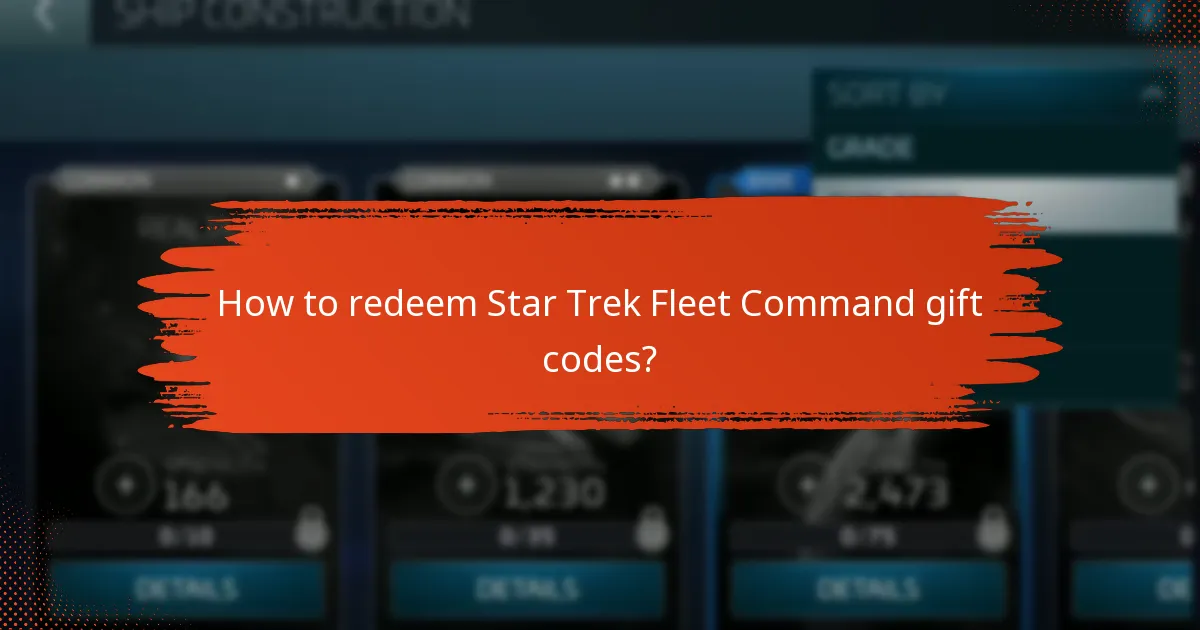 How to redeem Star Trek Fleet Command gift codes?