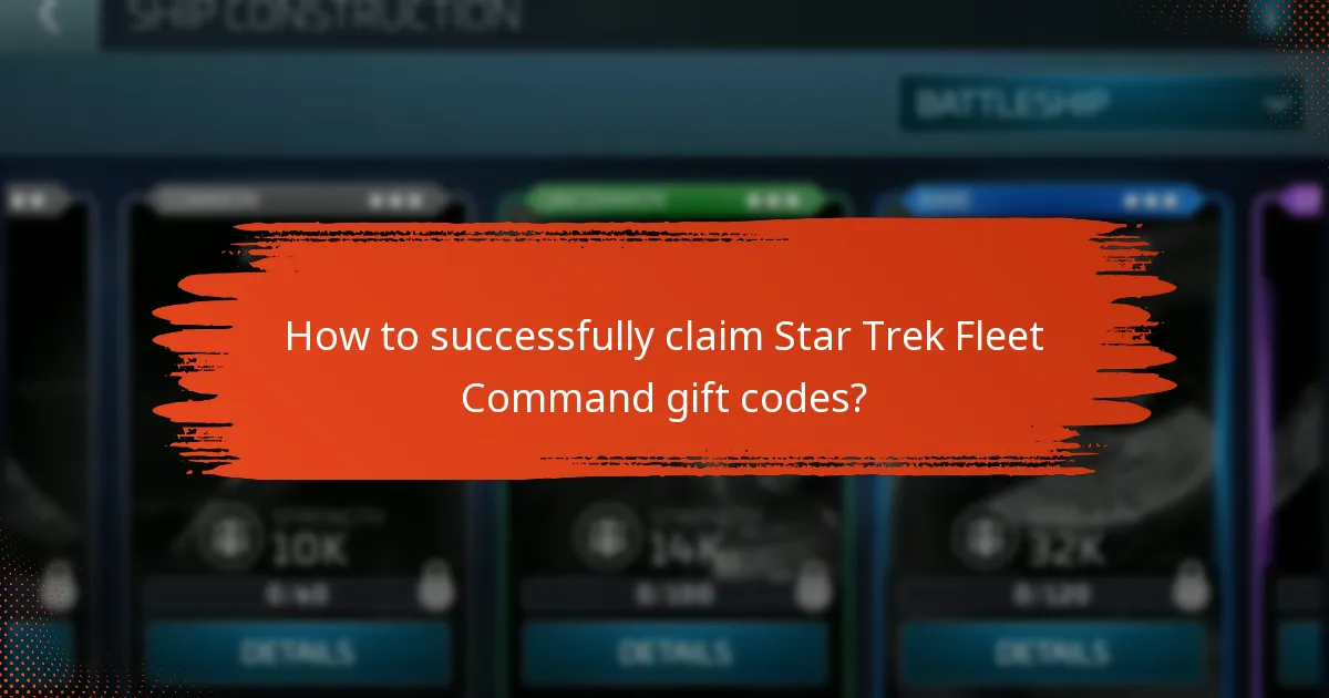 How to successfully claim Star Trek Fleet Command gift codes?