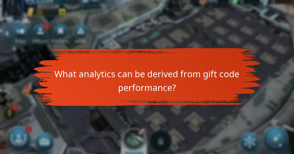What analytics can be derived from gift code performance?
