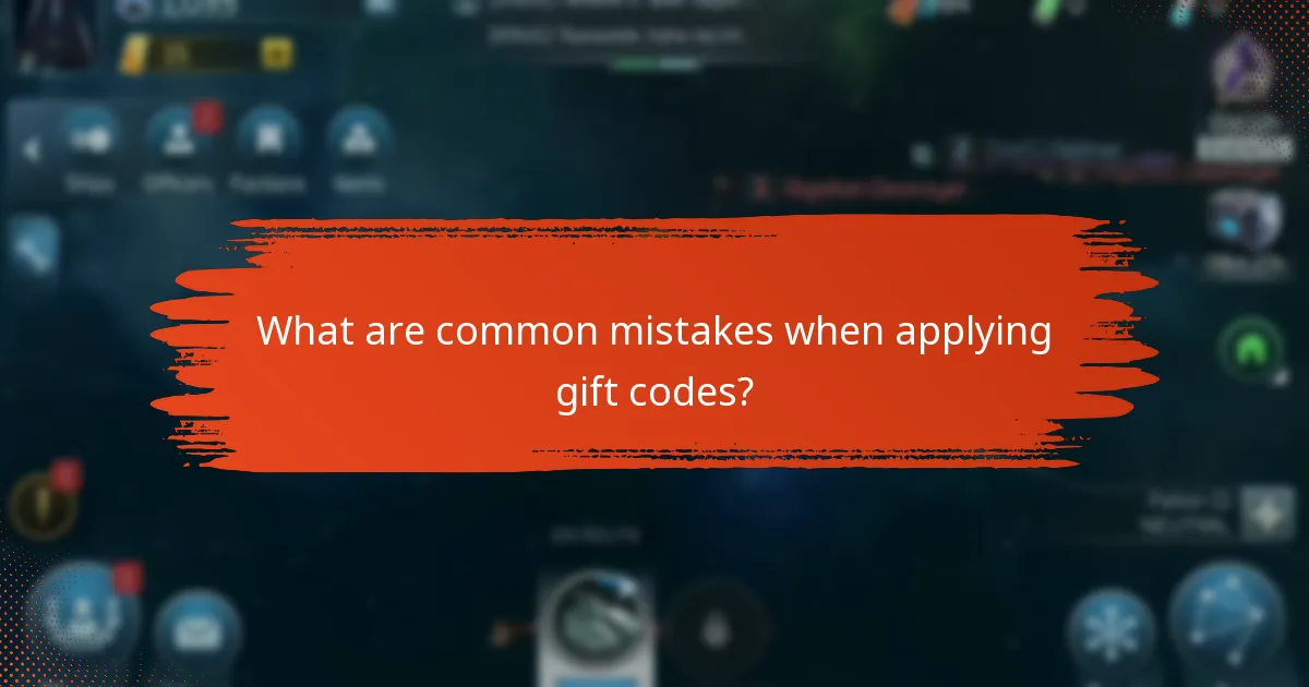 What are common mistakes when applying gift codes?