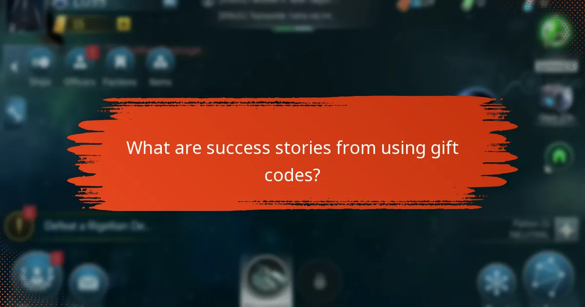 What are success stories from using gift codes?