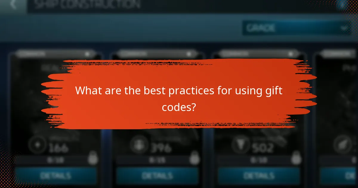 What are the best practices for using gift codes?