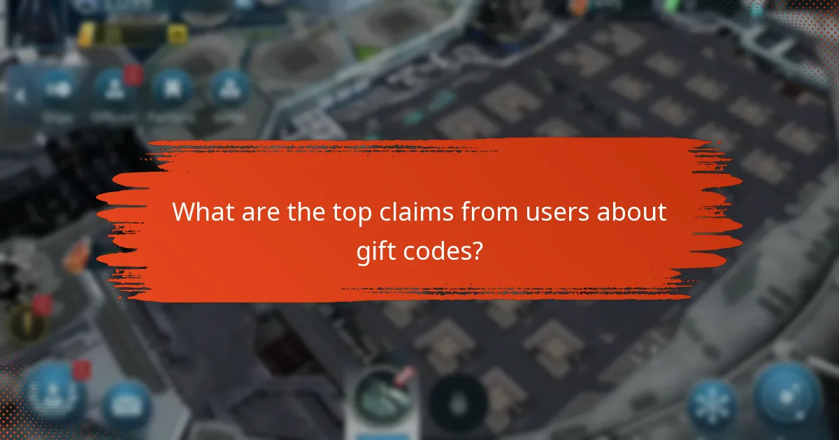 What are the top claims from users about gift codes?