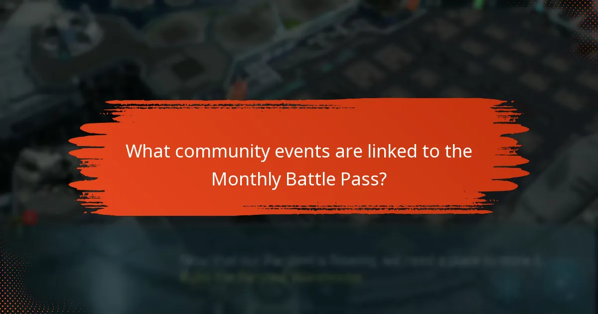 What community events are linked to the Monthly Battle Pass?