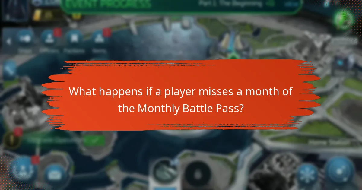 What happens if a player misses a month of the Monthly Battle Pass?
