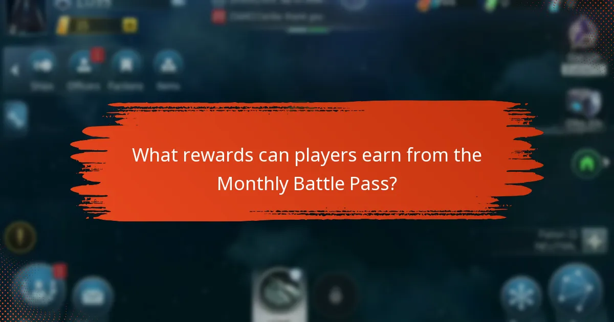 What rewards can players earn from the Monthly Battle Pass?