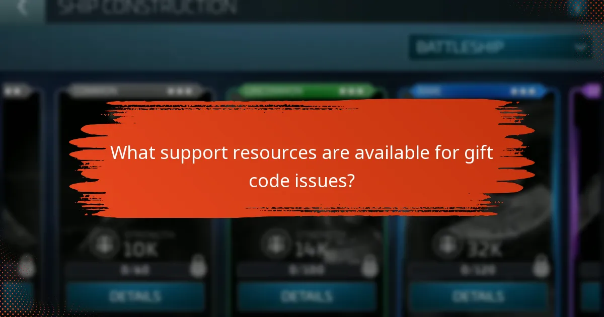What support resources are available for gift code issues?