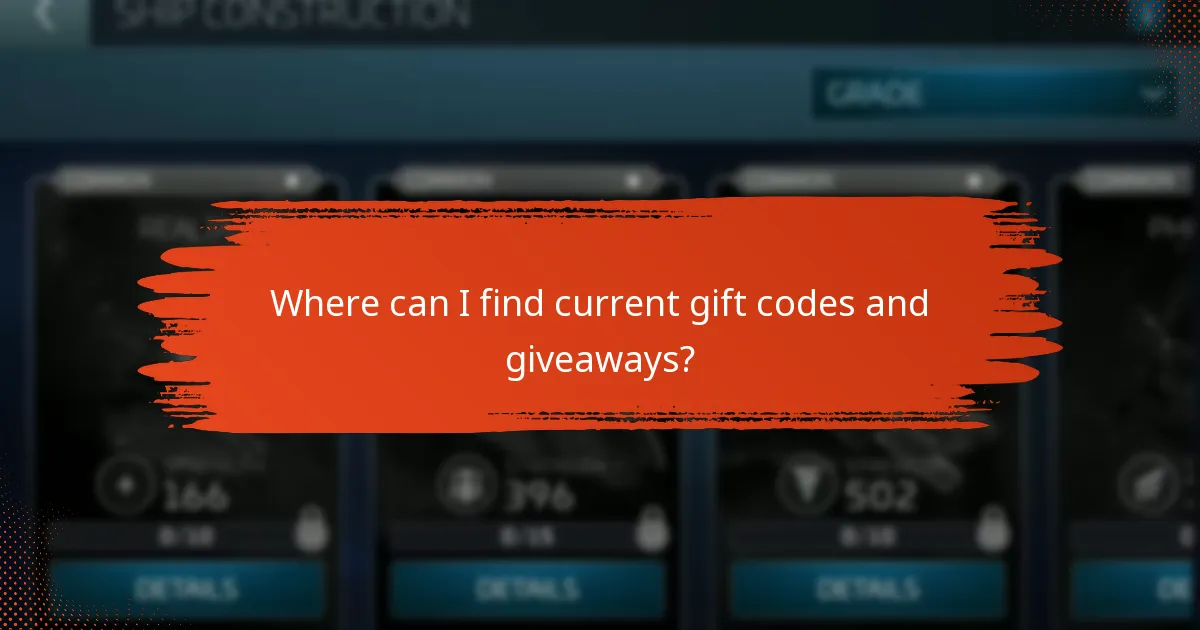 Where can I find current gift codes and giveaways?